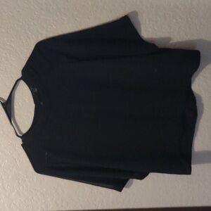 All Saints blouse with sheer sleeves